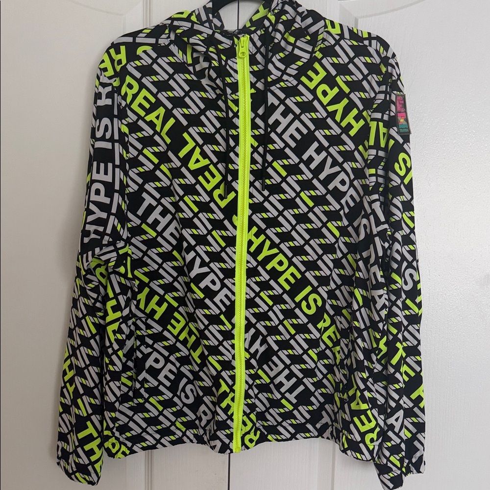 Zumba Fitness Black and Neon Green Jacket